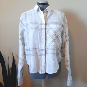Free People Cutie Plaid Long Sleeve Shirt